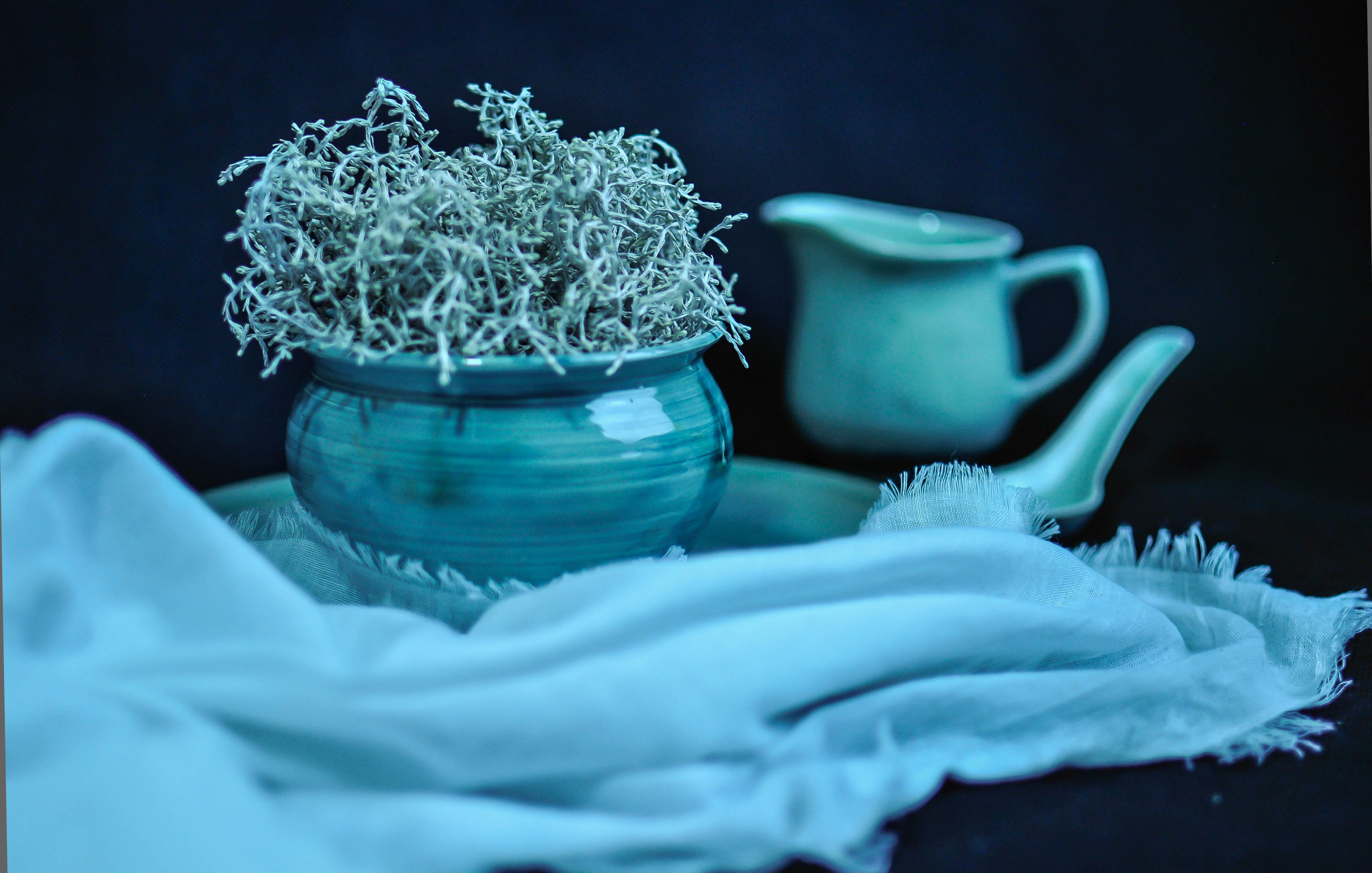 pastelowe, zielone naczynia